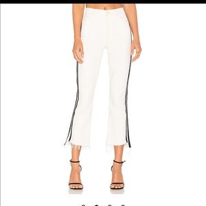 Mother insider crop step fray jeans